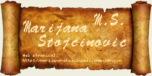 Marijana Stojčinović vizit kartica